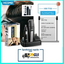 SET TAGLIACAPELLI + RASOIO REGOLA BARBA A BATTERIE ELETTRICO PROFESSIONALE KIT