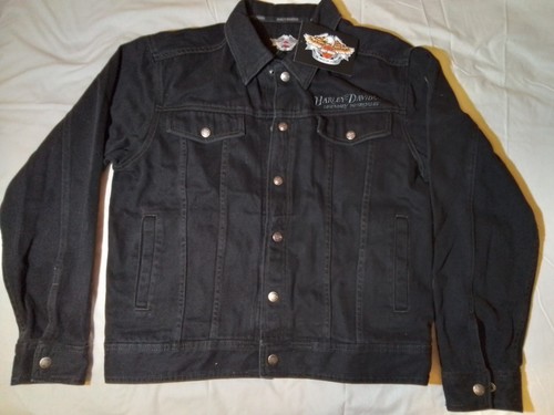 Giacca jeans uomo - nera, harley