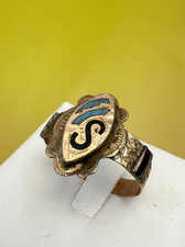 ring borbonico Anello gold ANTIQUE ORO ANTICO 6/7KT FINE800 SMALTI   s  RARITA'
