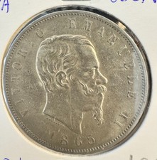 5 Lire 1865 N Kingdom of Italy