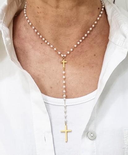 Collana donna rosario con - da,