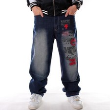 Jeans uomo hip hop denim