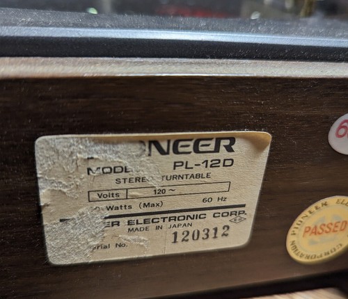 Vintage pionner 12d - vintage, pl-12d