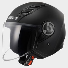 CASCO JET LS2 OF616 AIRFLOW 2 NEGRO MATE