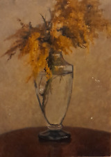 ATTILIO FERRERO, Olio su cartone, "Mimose", anno 1940 circa