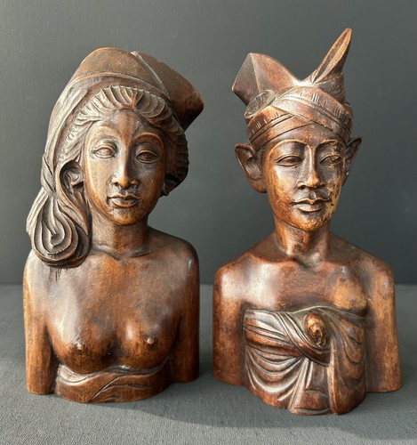 Coppia statue scultura - , busto