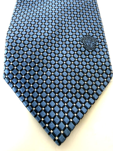 Cravatta versace seta - in, blu