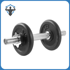 Set manubri 2 5 10 kg manubrio kit palestra peso pesi + ferma dischi gym