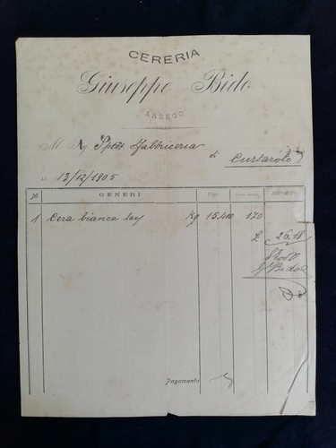 Fattura arsego giuseppe bido - arsego,