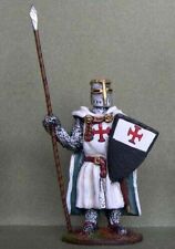 soldatini piombo CAVALIERE TEMPLARE 60 mm toy soldiers Il Plantageneto DIPINTO