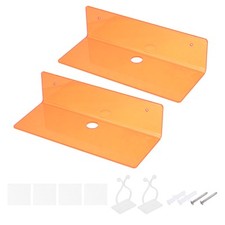Confezione 2 Scaffali Acrilici Da Parete, 9 Pollici Arancione Scaffali Galleggianti Montaggio a Parete
