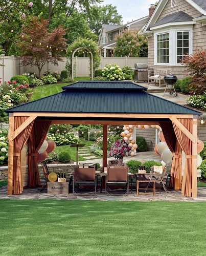10x12 hardtop wood gazebo - 10x12,