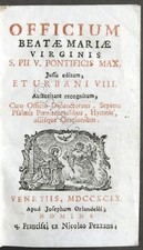 Officium Beatae Mariae Virginis S. Pii V Pontificis Max. - ed. 1799