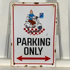 Insegna Smaltata Piaggio Vespa