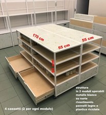 ARREDI NEGOZIO - ESPOSITORE A ISOLA SU RUOTE