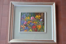 George Secan Dipinto olio su tela 30x25 Poesia floreale