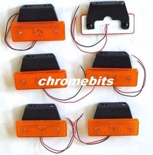 6 Pezzi 12 Volt Ambra Riflettore 12v Arancione SMD LED Laterali Luce Van Trailer