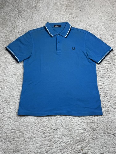 Polo fred perry vintage blu - polo,