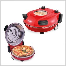 FORNO PIZZA ELETTRICO PIETRA REFRATTARIA 1200W 300C° 31 CM TERMOSTATO 2 PALE