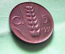 Roma, Vittorio Emanuele III (1900 - 1943) : 5 Centesimi 1931  FDC periziata