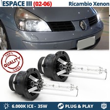 2 Lampade XENON D2S PER Renault Espace 4 FINO 2005 RICAMBIO 35W 6000K HID GHIACC