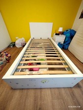 struttura letto singolo 90 x 200 Ikea Malm con cassetti
