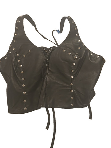 Gilet donna nero - in, pelle
