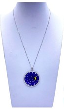 Ciondolo Murrina Millefiori diametro 36 Con Catenina Argento 925 Vetro di Murano