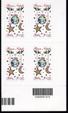 ITALIA  2009 NATALE LAICO IN QUARTINA CON CODICE A BARRE