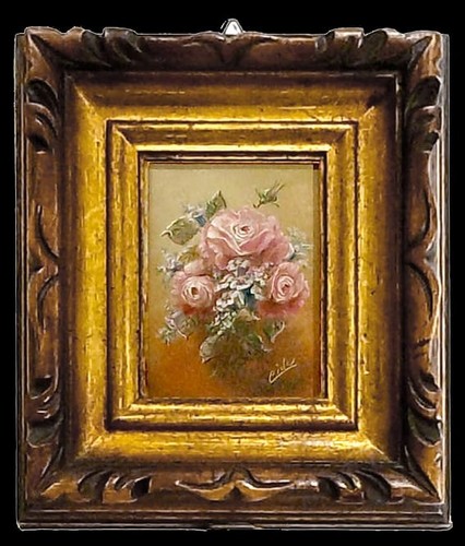 Coppia dipinti olio ottone - dipinti,