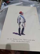 stampa Carabinieri ufficiale in grande uniforme 1885-1887 dimensioni 16x33