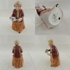 VINTAGE ORIGINALE RARA STATUINA PORCELLANA ROYAL DOULTON TEATIME L’ORA DEL TÈ 