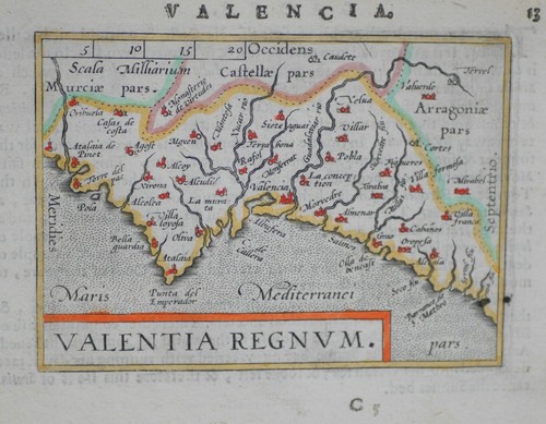 Spagna regno valencia mappa - di,