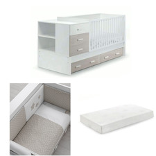 Erbesi - Set Lettino Easy + Materasso + Piumone - Spedizione Gratuita
