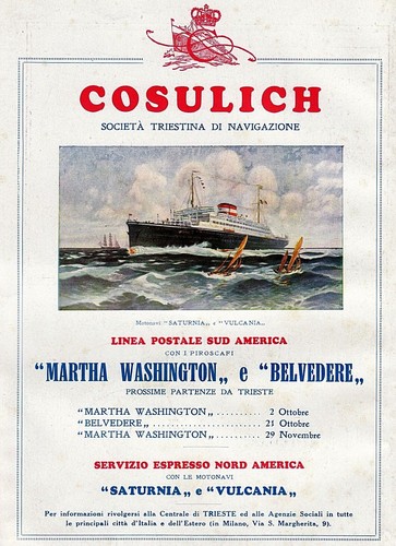 Pubbl 1930 cosulich trieste - cosulich,