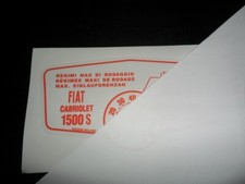 Fiat osca 1500s adesivo - 1500s,