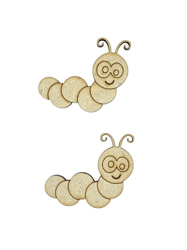 12x insetto bruco - insetto, con