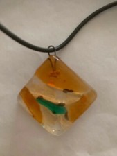 Collier Ciondolo a Rombo Variegato Vetro Murano