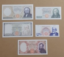 Lire 1000 5000 10000 50000 100 Mila 1962/74 Facsimile