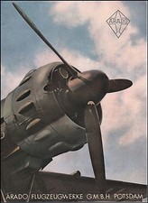 PUBBLICITA' 1942 ARADO FLUGZEUGWERK  POTSDAM FLUGZEUG AEREO CACCIA BOMBARDIERE