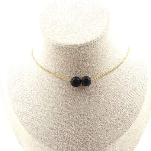 Collana perle lava - lava, mm