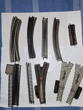 Lotto 31 binari vari + 3 scambi Rivarossi vintage