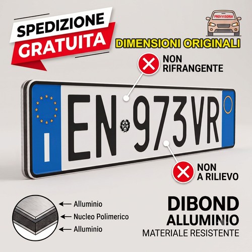 Targa auto provvisoria - auto,