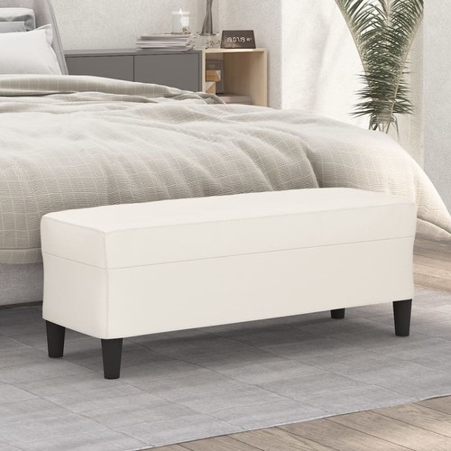Vidaxl panca crema 100x35x41 - panca,