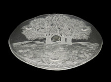 Vintage Studio Nova grande piedistallo vetro supporto per torta Sun Valley 13,25 pollici Germania