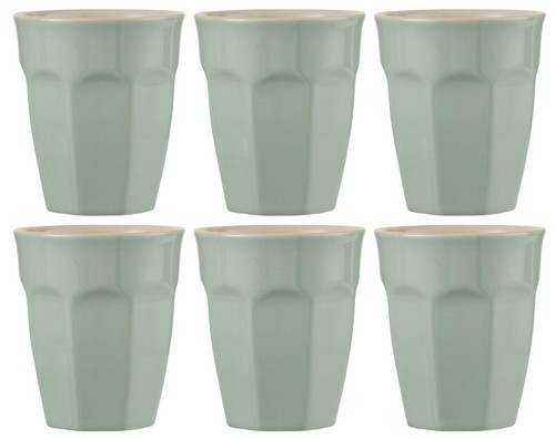 Set tazze caffè latte mynte - set, 6