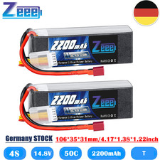 2x Zeee 4S Lipo batteria T 2200 mAh 14,8 V 50 C custodia morbida per RC auto camion aereo