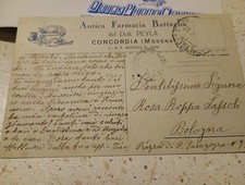 Cartolina Pubblicita Concordia Modena Antica Farmacia Battaglia Del Dot Peyla N2