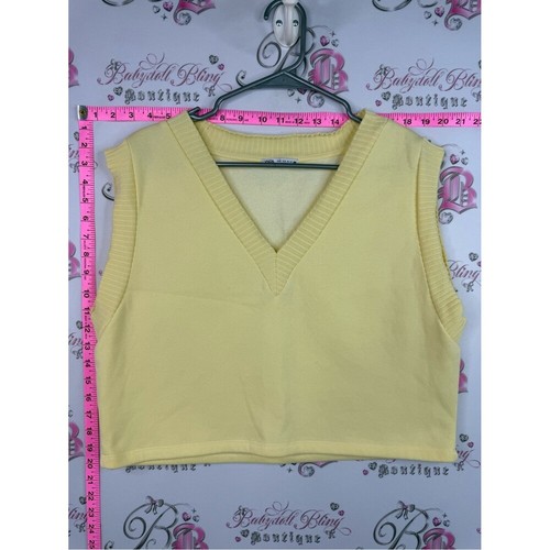 Zara tank top crop - vest, pale