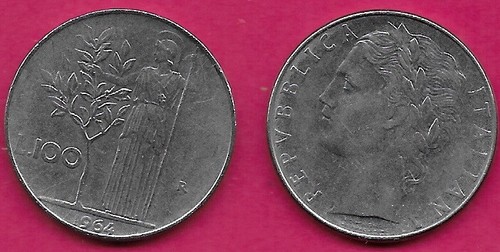 Italia 100 lire 1964 - 100, 1964-r